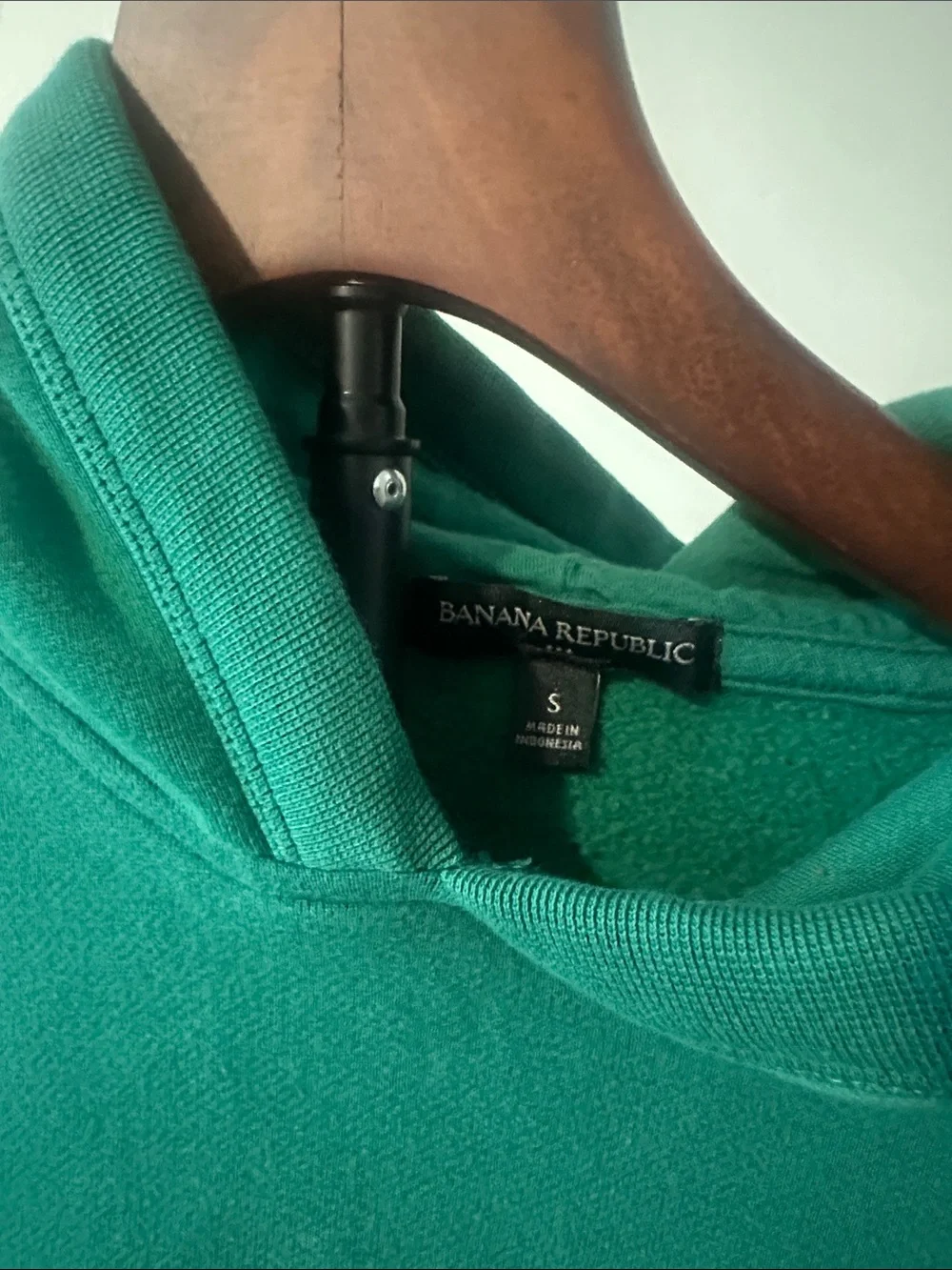 Banana Republic Emerald Green Men's Hooded Sweatshirt